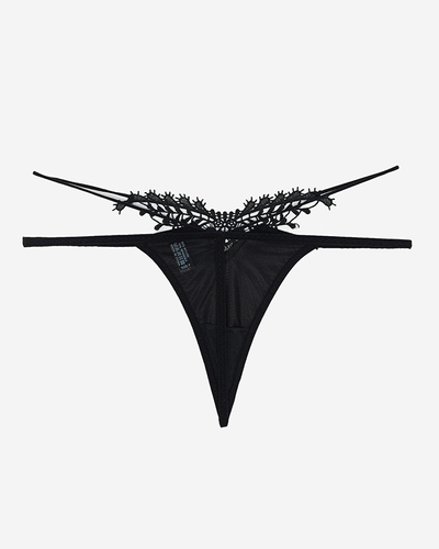 Women's black lace thong - Underwear