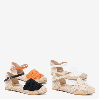 Orange espadrilles sandals with openwork uppers Asia - Footwear