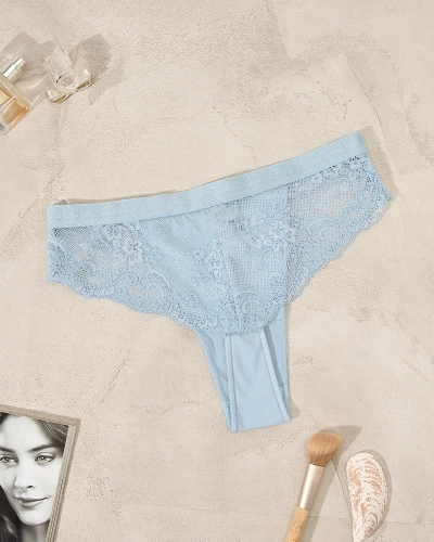 Royalfashion Blue lace women's bra briefs