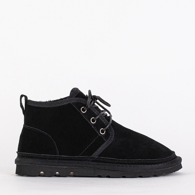 Luna Black Suede Comfortable Winter Children's Boots