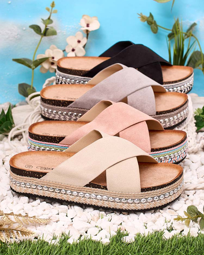 Royalfashion Women's flip-flops on a flat sole Tomlla