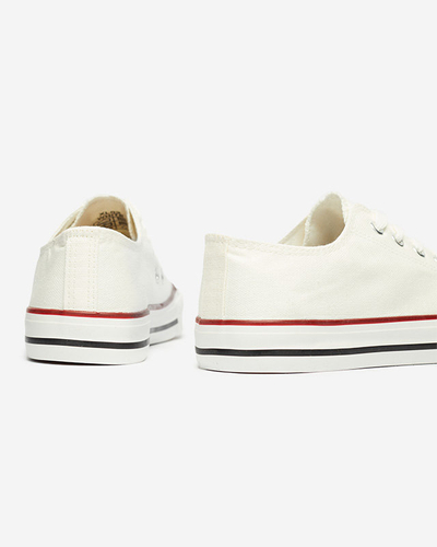 Women's white and green Noenoes sneakers - Footwear