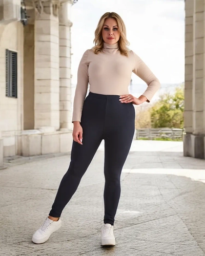 Royalfashion Женские утепленные брюки-треггинсы PLUS SIZE