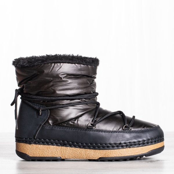 Black warm snow boots Sofya - Footwear