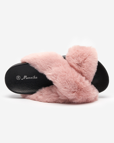 Slippers with pink fur Mashte - Footwear