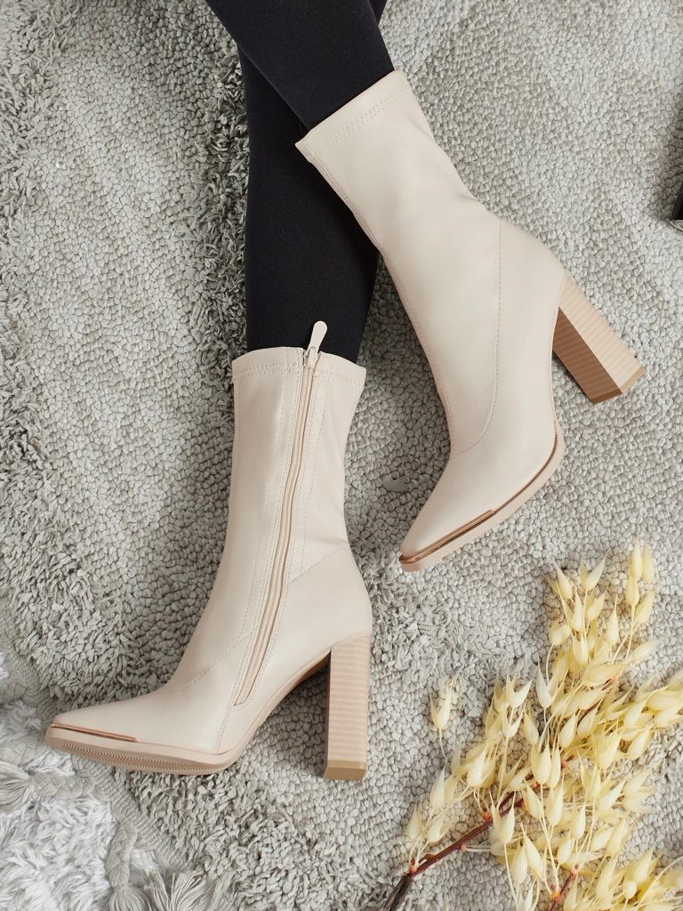 Damske botiki eko-leatherske tele kolumna Morvella