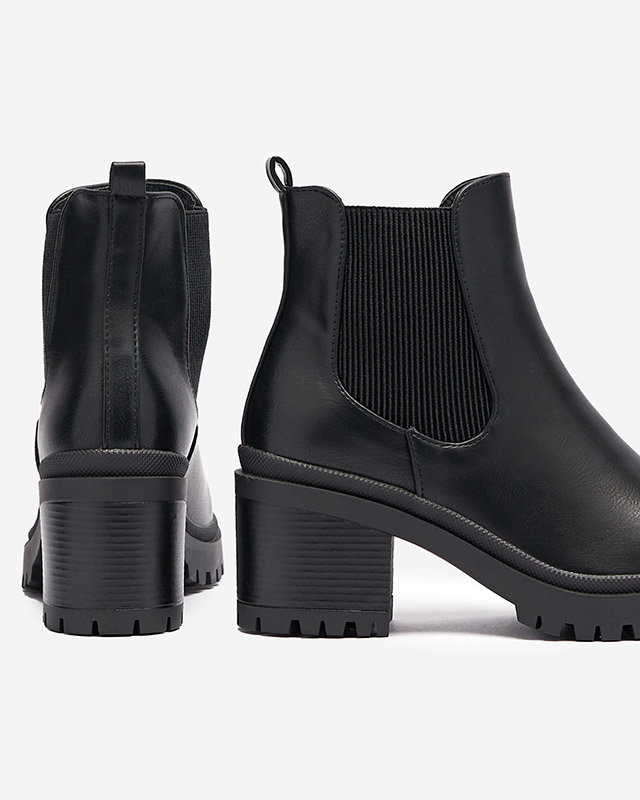 OUTLET Черные женские сапоги на заднике Foccillo- Footwear