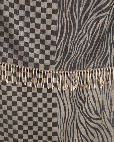 Royalfashion Women's patterned lightweight scarf in gray