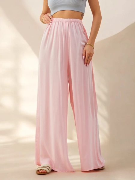 Royalfashion Sieviešu taisnās viscose bikses materiāls