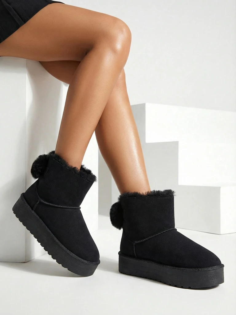 Royalfashion Women's boots a'la snow boots in black Goroggo