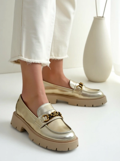 Royalfashion Women's moccasins gold-plated Goldlove