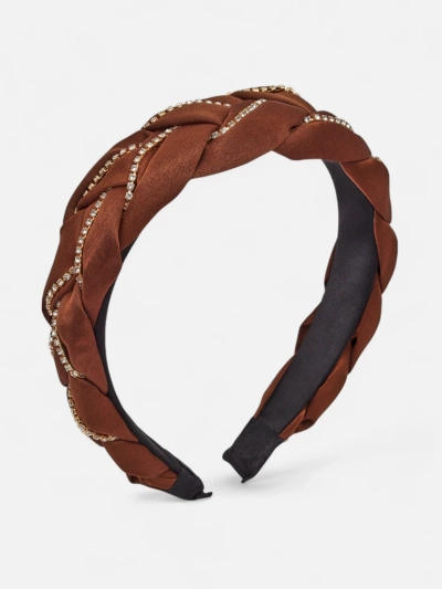 Royalfashion Braided Hairband with Cubic Zirconia