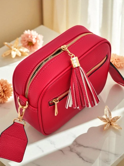 Royalfashion Geantă mică de damă din piele ecologică cu curea colorată Kovi Lace