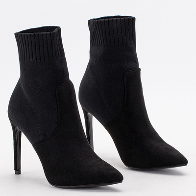 Melni stiletto zābaki a'la sock Liyah - Apavi
