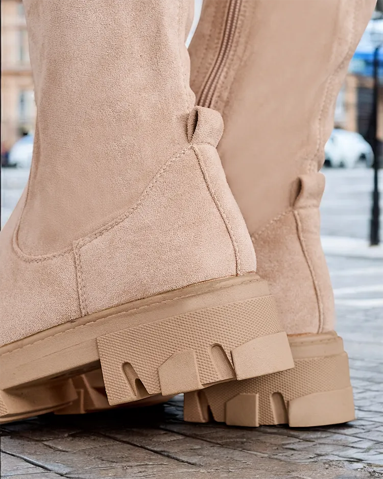 Royalfashion Sieviešu pārvelkamās augstpapēžu zābaki Vianas