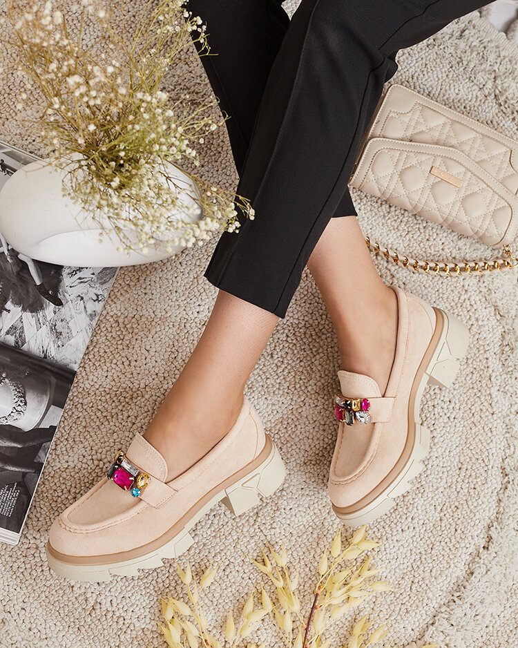 Royalfashion Mokasīni ar krāsainiem akmentiņiem Sariner