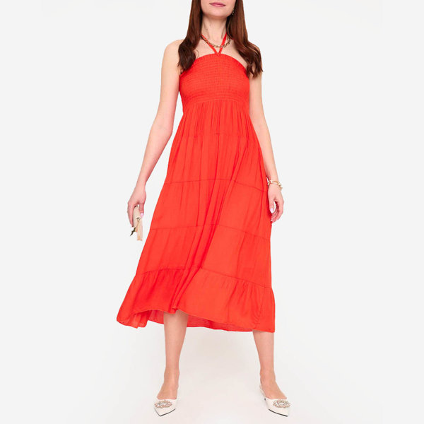 Orange PLUS SIZE midi kleita - Apģērbs