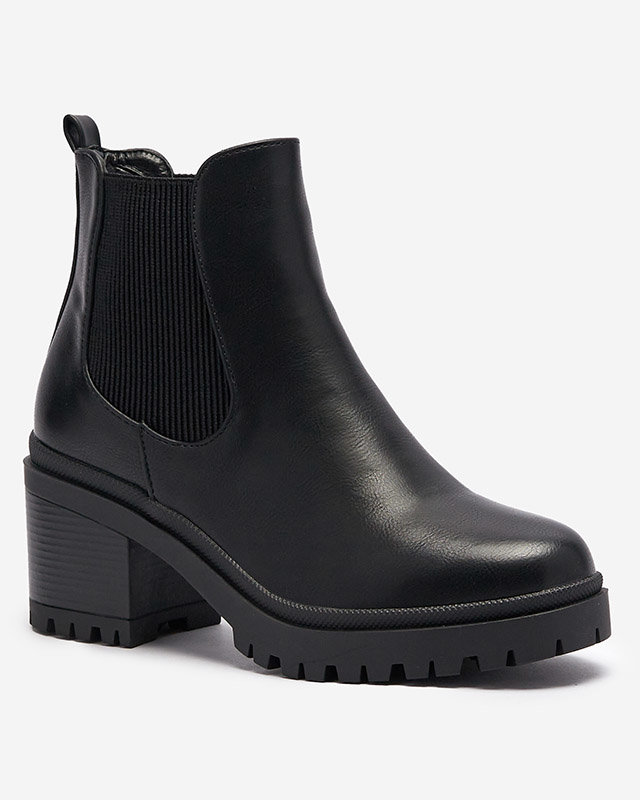 OUTLET Черные женские сапоги на заднике Foccillo- Footwear