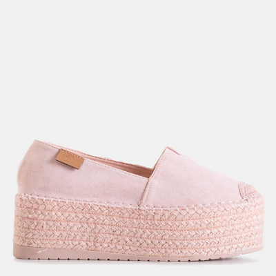 Pink women's espadrilles on a high platform Kentuki - Footwear