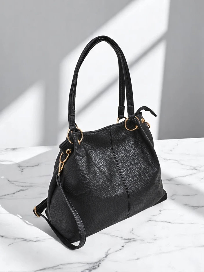 Royalfashion Large women's shopper bag made of eco-leather