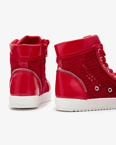 Sarkanas meiteņu augstpapēžu kedas Borris- Footwear