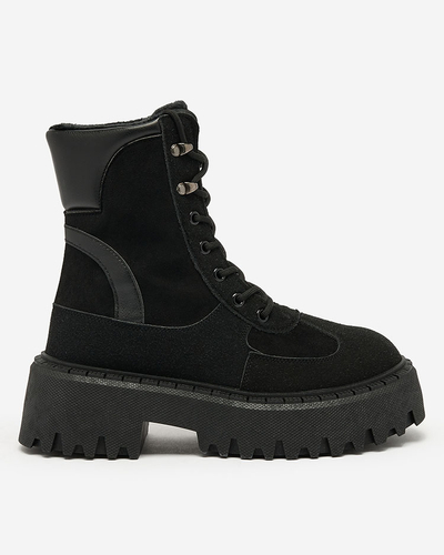 Royalfashion Melni sieviešu Macnev mežģīņu zābaki