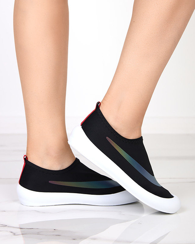 OUTLET Melnas sieviešu uzvelkamas kedas Lerick - Footwear