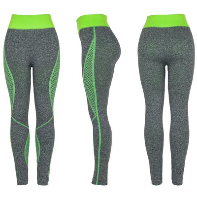 Gray gaiters with green inserts - Pants 1