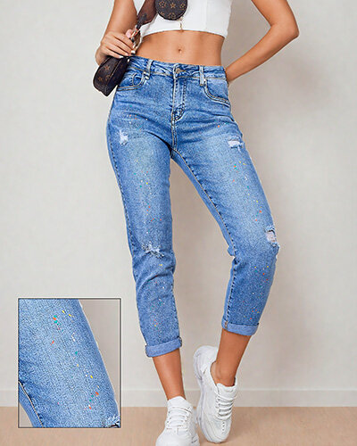 Royalfashion Women's mom jeans pants