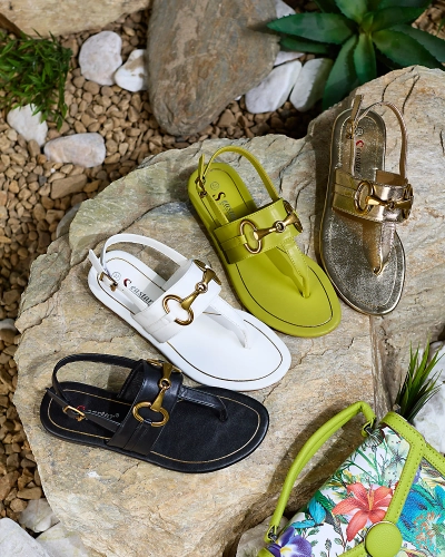 Royalfashion Sieviešu flip flop sandales melnā krāsā Imonel