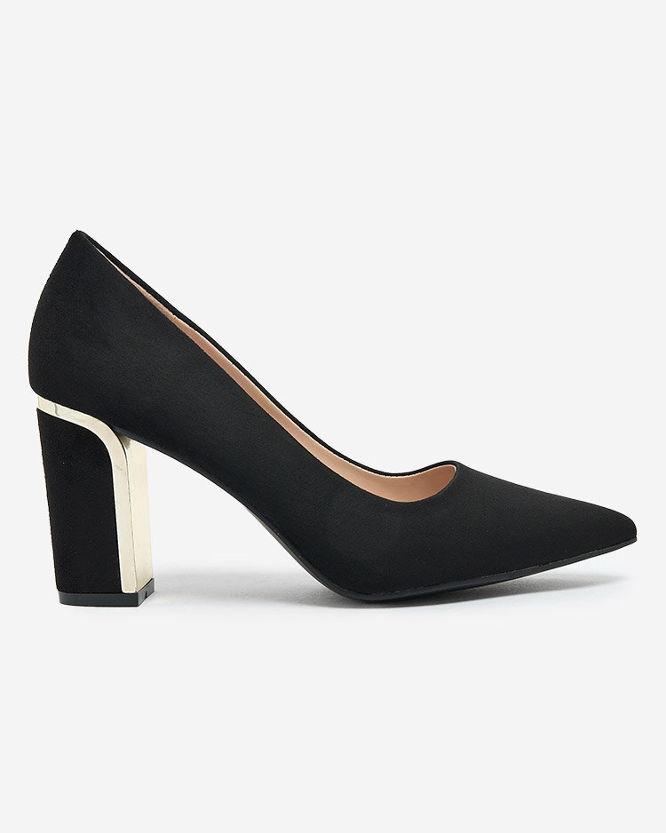 Royalfashion Black women's eco-suede post pumps Afrogosa