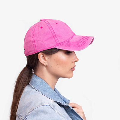 Fuchsia denim women's baseball cap - Accessories