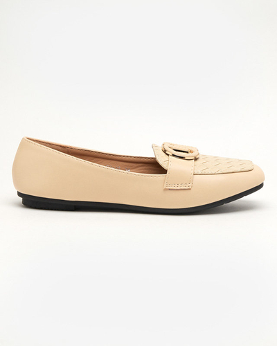 Eco-leather loafers in beige Amida - Footwear