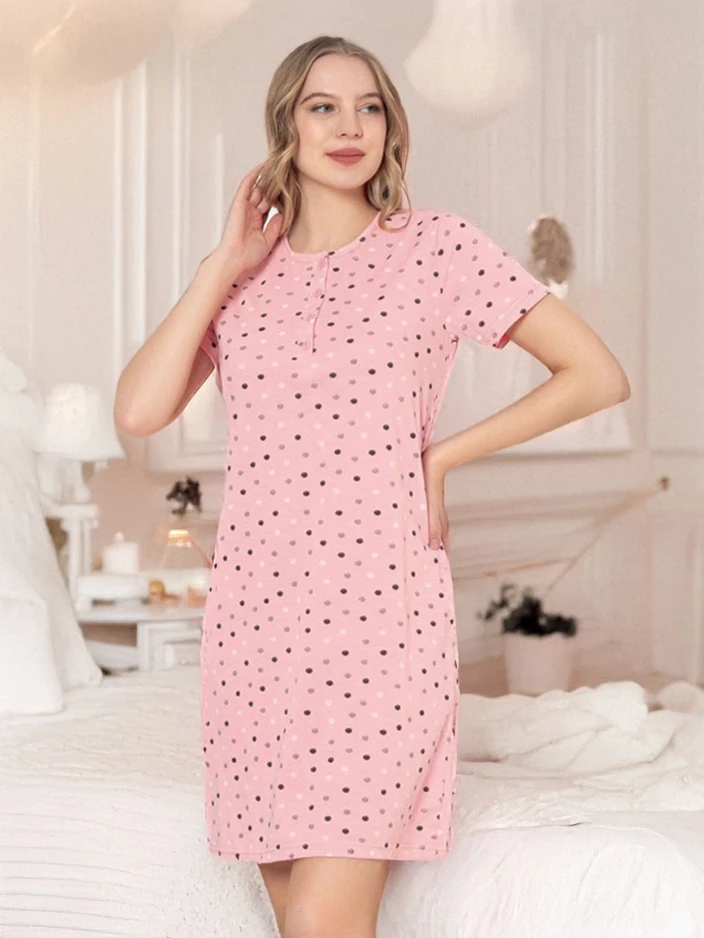 Royalfashion Women's polka dot nightshirt