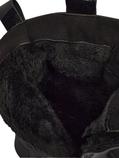 Lav Lakierowane sznurowane botki damskie Kalen