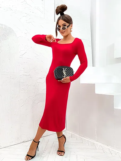 Royalfashion Sieviešu garais auduma kleita