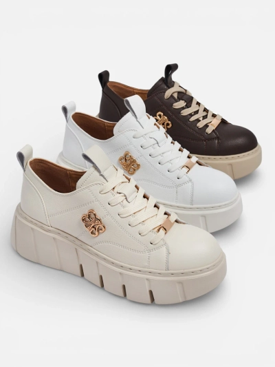 Women's Taures Natural Leather Sport Sneakers