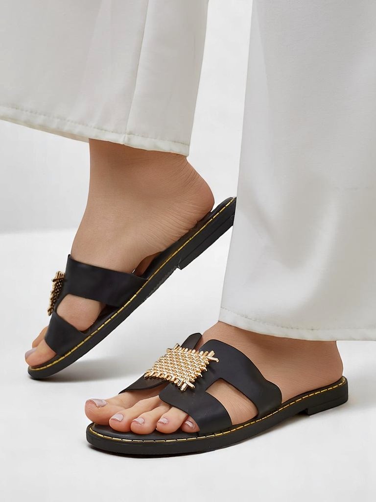 Royalfashion Women's embellished slides Crattes