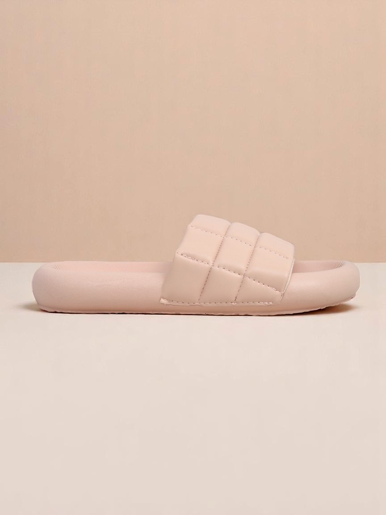 Royalfashion Sieviešu iešļūcenes uz plakanas zoles Quilt Walk