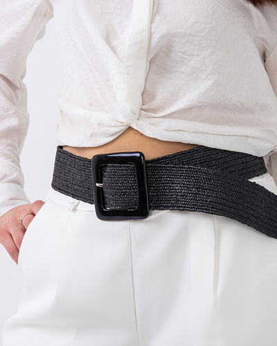 Ladies 'black braided belt - Accessories