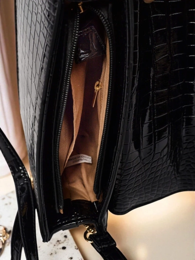 Patent Faux Leather Small Women's Handbag Velar Nook