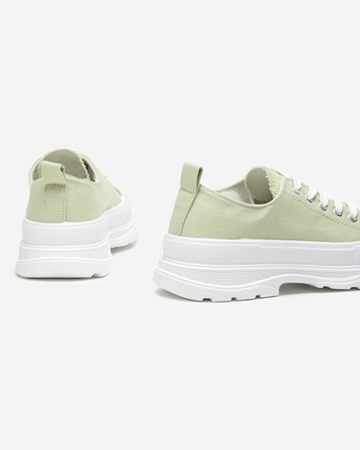 OUTLET Green women's sports sneakers Cresoma - Footwear