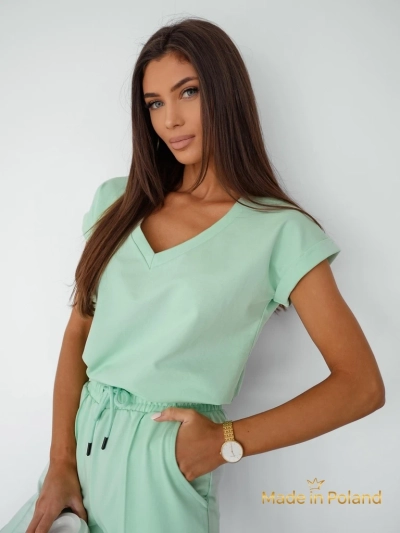 Venera women's mint set - cotton comfort with Italian elegance