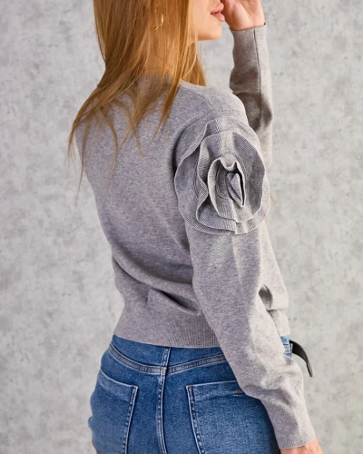 Женский свитер с расстегнутыми пуговицами Royalfashion