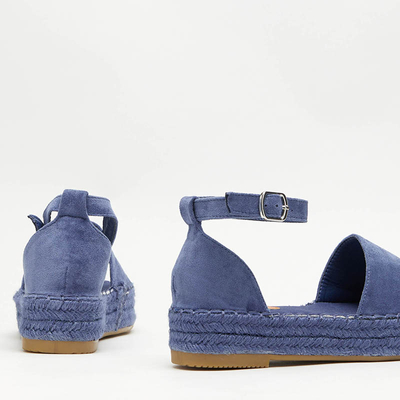 Blue women's platform sandals Sitra - Footwear