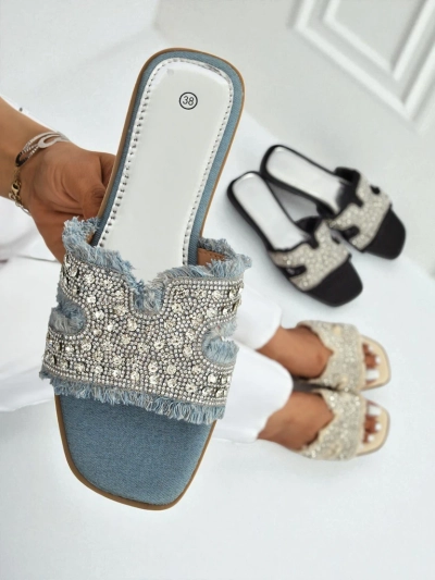 Royalfashion Sieviešu čības ar rhinestones CrystalEase