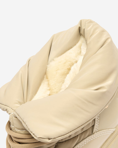 Royalfashion Sieviešu sniega zābaki gaiši brūnā krāsā Dabenda