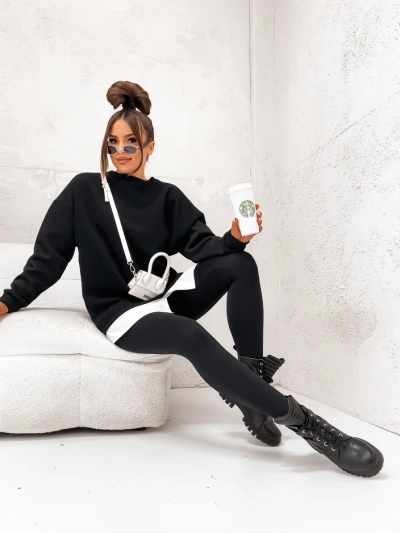 Royalfashion Women's cotton sweatshirt with detachable bottom