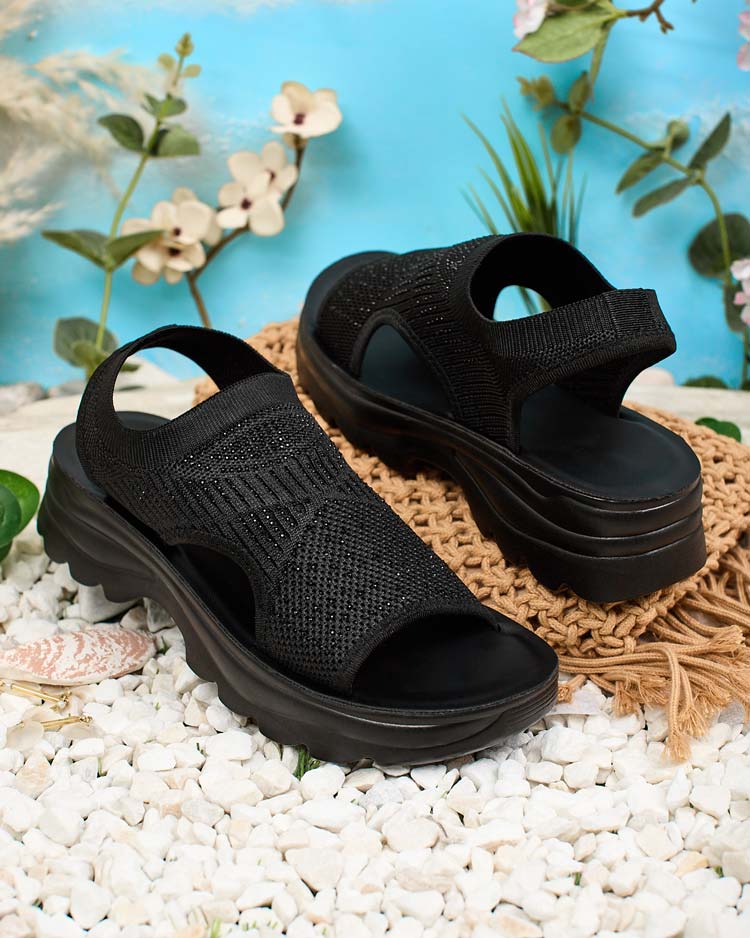 Royalfashion Женские сандалии с верхом и цирконами Alebin