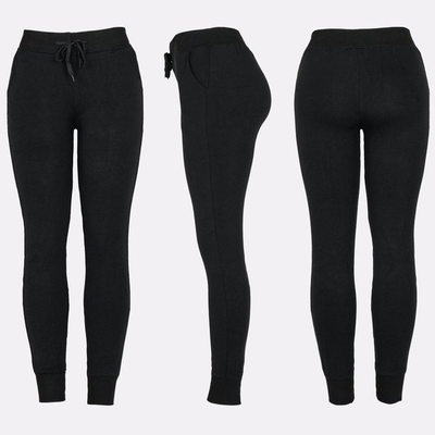 Czarne spodnie dresowe z bawełny - Spodnie